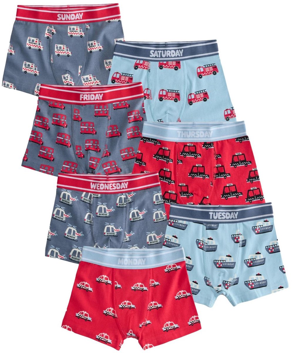 Next - Jongens - Set van 7 boxershorts - Blauw