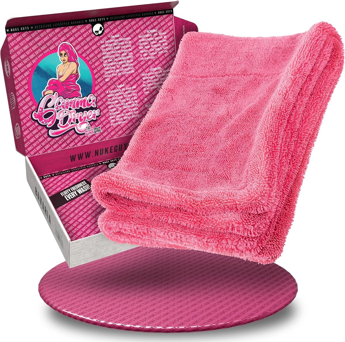 Auto Droogdoek - Microvezeldoek - Efficiënt Drogen - Extreem Zuigend - 40x60cm - Roze