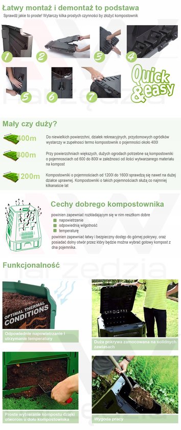 Prosperplast Compogreen IKST380C - Compostbak - 380 Liter - Vorstbestendig - UV-bestendig - Zwart