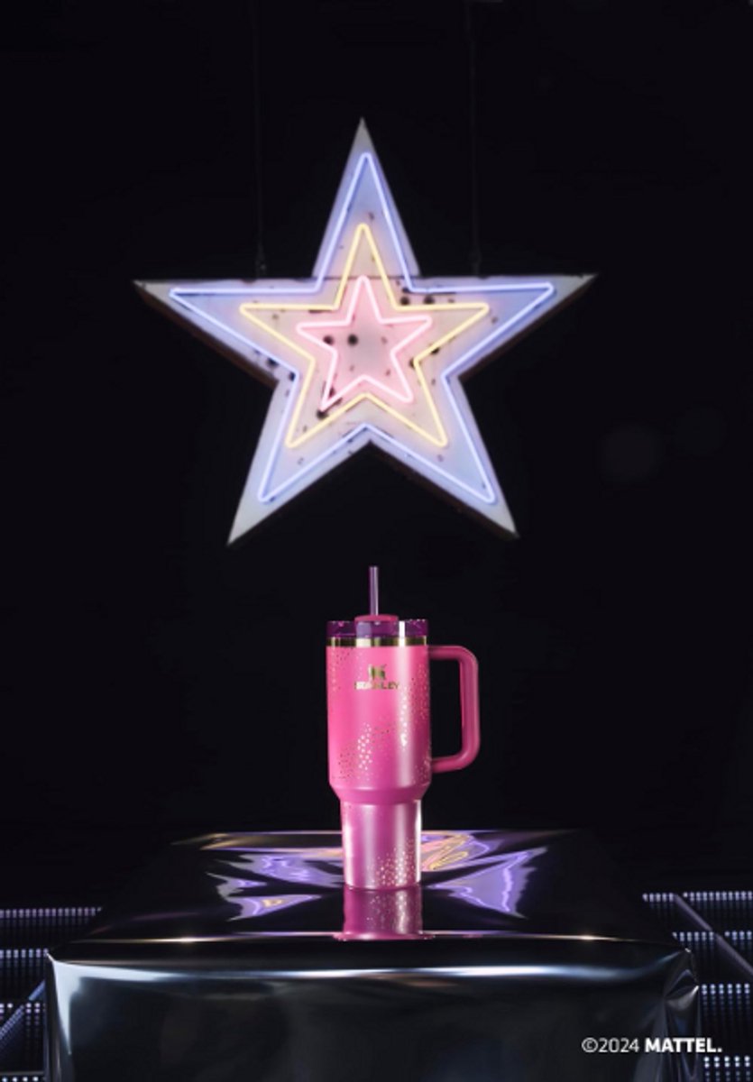 STANLEY x Barbie™ ’70s Superstar Quencher 40oz / 1.18L – Roze Thermosbeker met Rietje – 9-11 Uur Koud – 40+ Uur met IJs – Lekvrije Tumbler – Limited Edition Drinkfles – foto 6