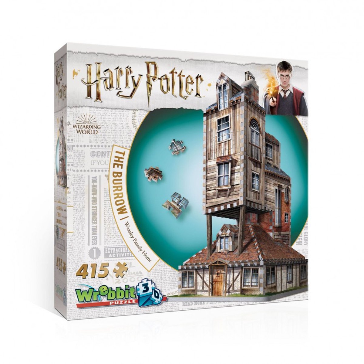 The Burrow- Weasley Family Home - Wrebbit 3D Puzzel - Harry Potter - 415 Stukjes