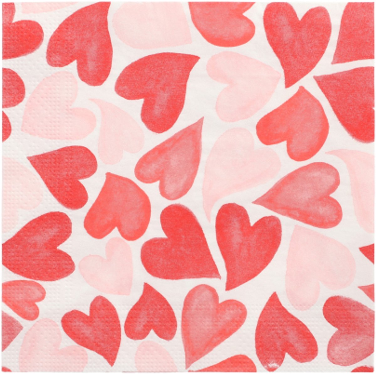 10x 20 Servetten 3-laags 1/4 vouw 33 cm x 33 cm Heart to Heart