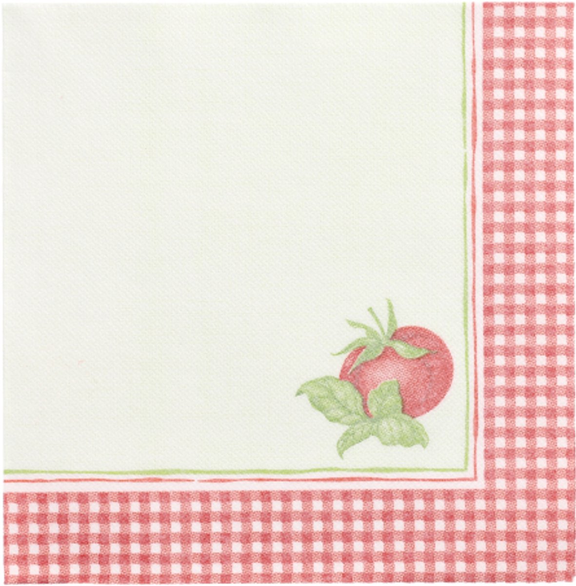 5x 50 Servetten ROYAL Collection 1/4 vouw 40 cm x 40 cm Tomato