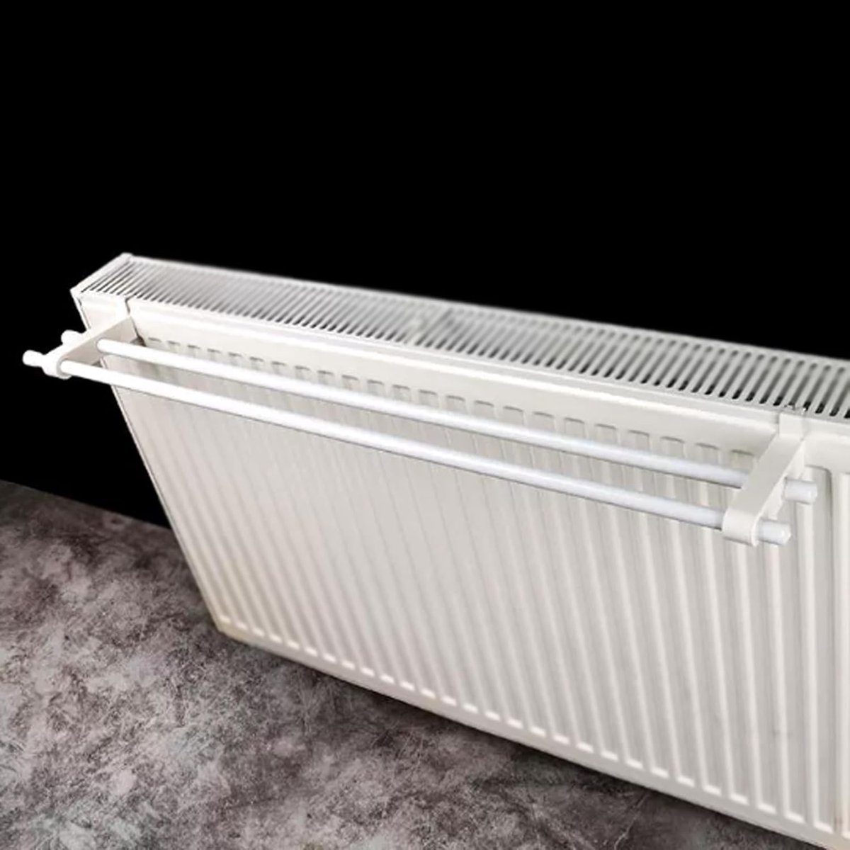 Radiator Plank - Extra Opbergruimte - Kleding Drogen - Geen Boren Nodig - 110cm Breed - Wit