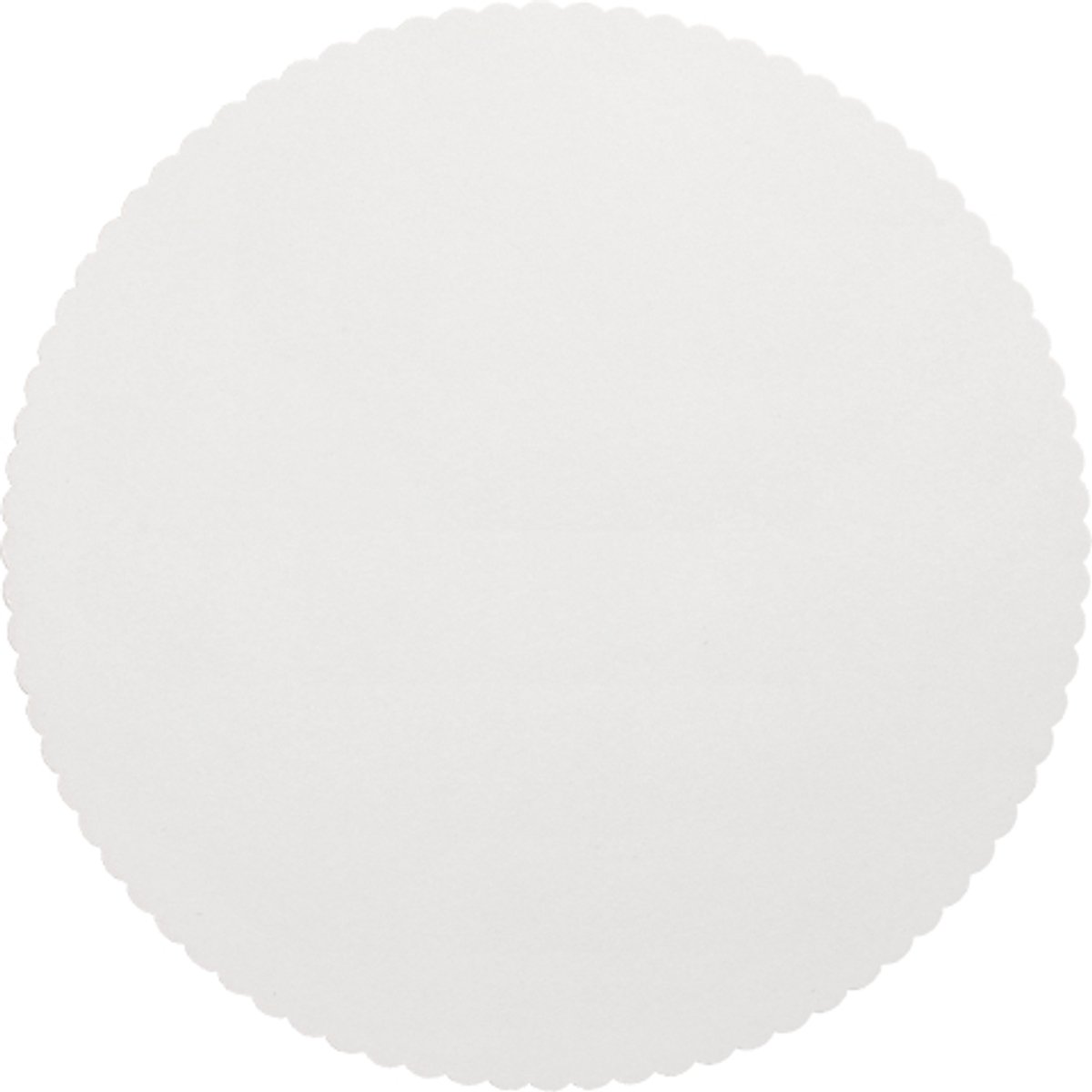 5x 100 Taartranden karton pure rond Ø 30 cm wit met kartel rand