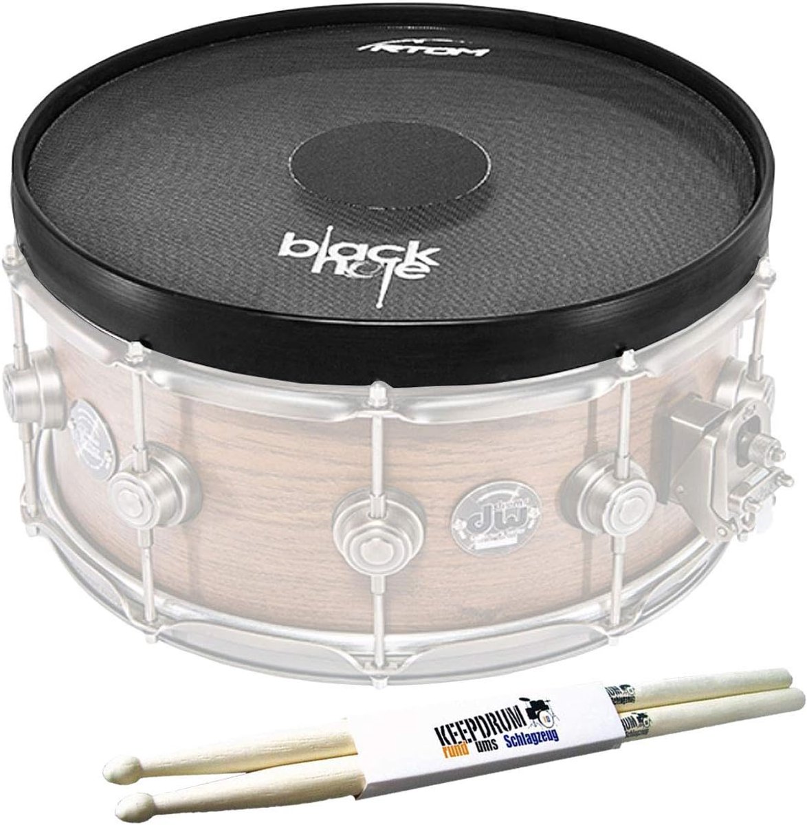 Oefen Pad - Drum Demper - Stil Drummen - Volume Reductie 80% - 14 Inch - Zwart