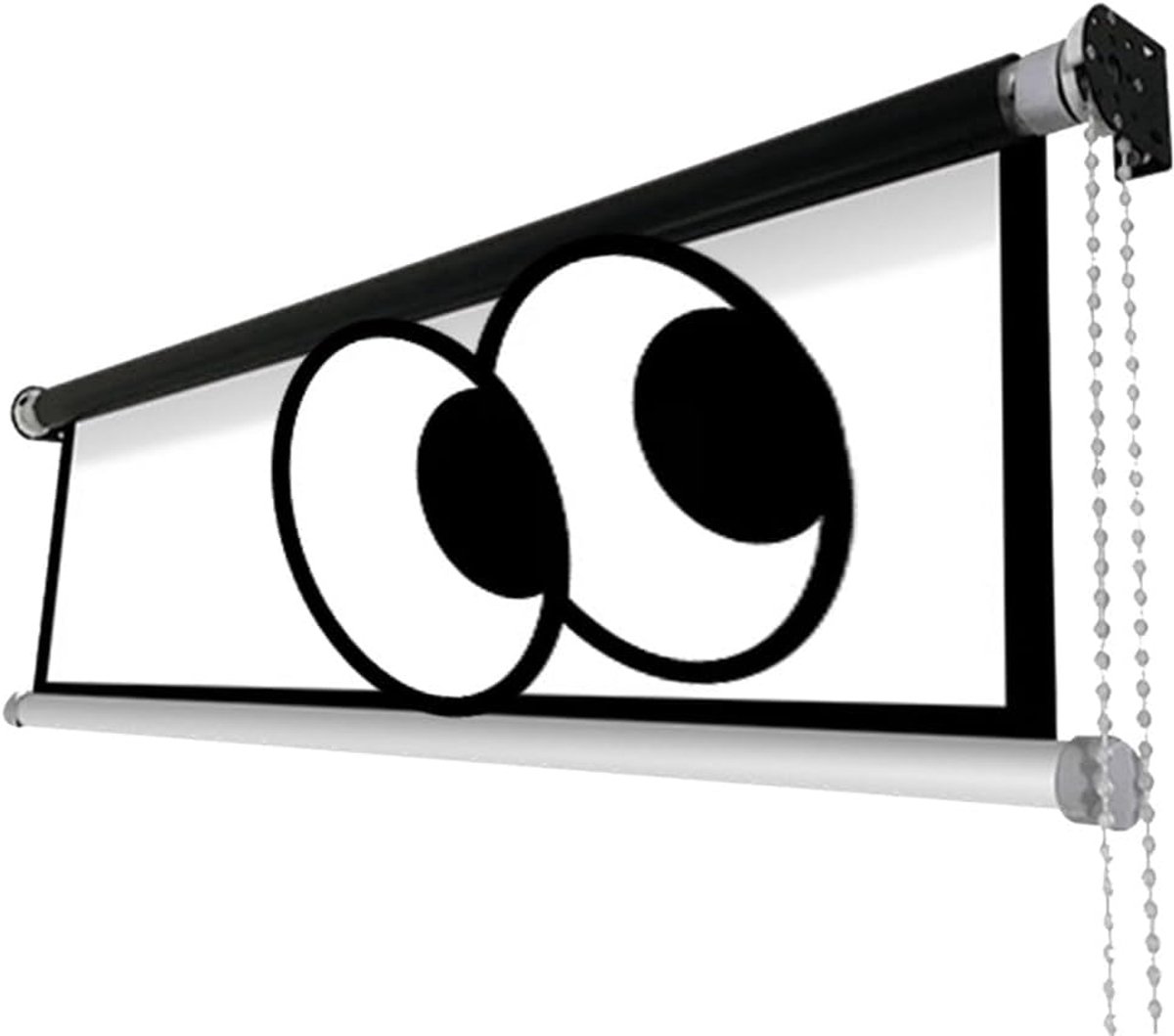 Projectiescherm - Filmscherm Draagbaar - Home Cinema - Kreukvrij Intrekbaar - 50 Inch 16:9 - Wit