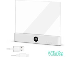 2-in-1 LED Leeslamp Volledige Pagina – USB Oplaadbaar – Instelbare Kleuren – Bedlampje – Draagbare Bladwijzerlicht – LED-leeslamp – Bright Light Lamp Board – Leeslamp voor lezen in bed – Oogvriendelijk – Met Timer – Draagbaar Nachtlampje – 1 stuk