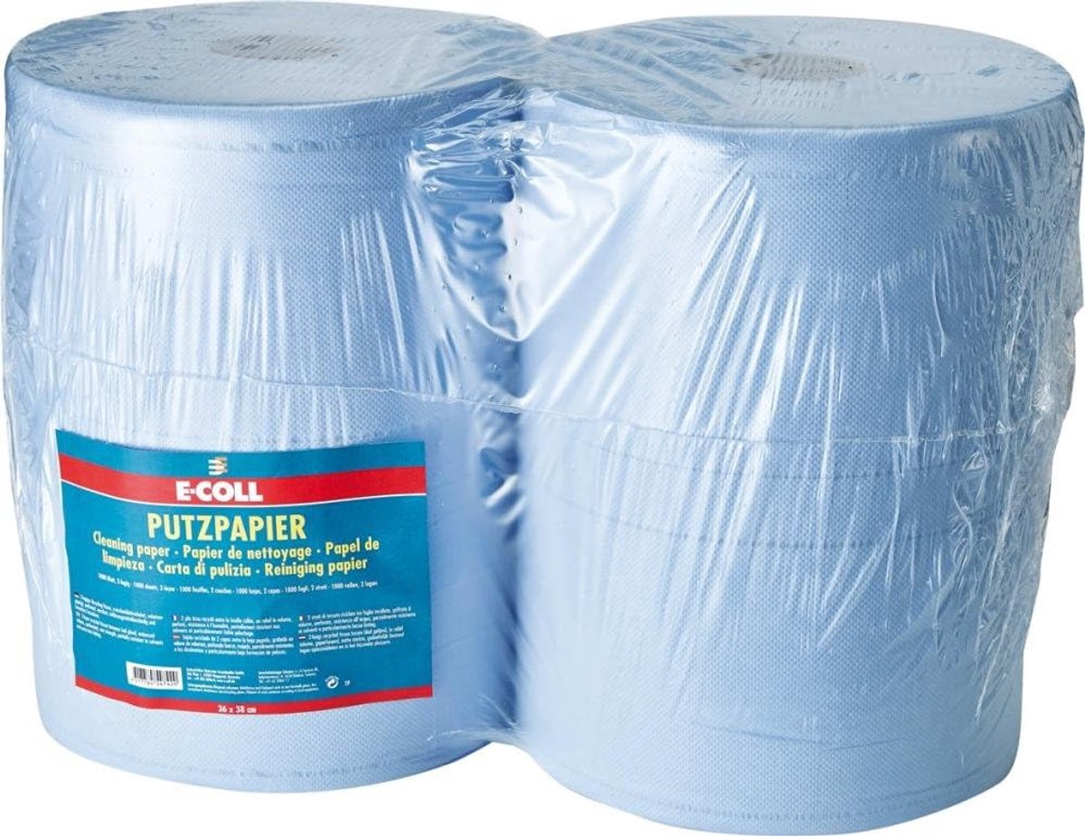 Papieren Handdoeken - Keukenpapier - Hygiënisch Drogen - 2-laags - 38x36 cm - Blauw