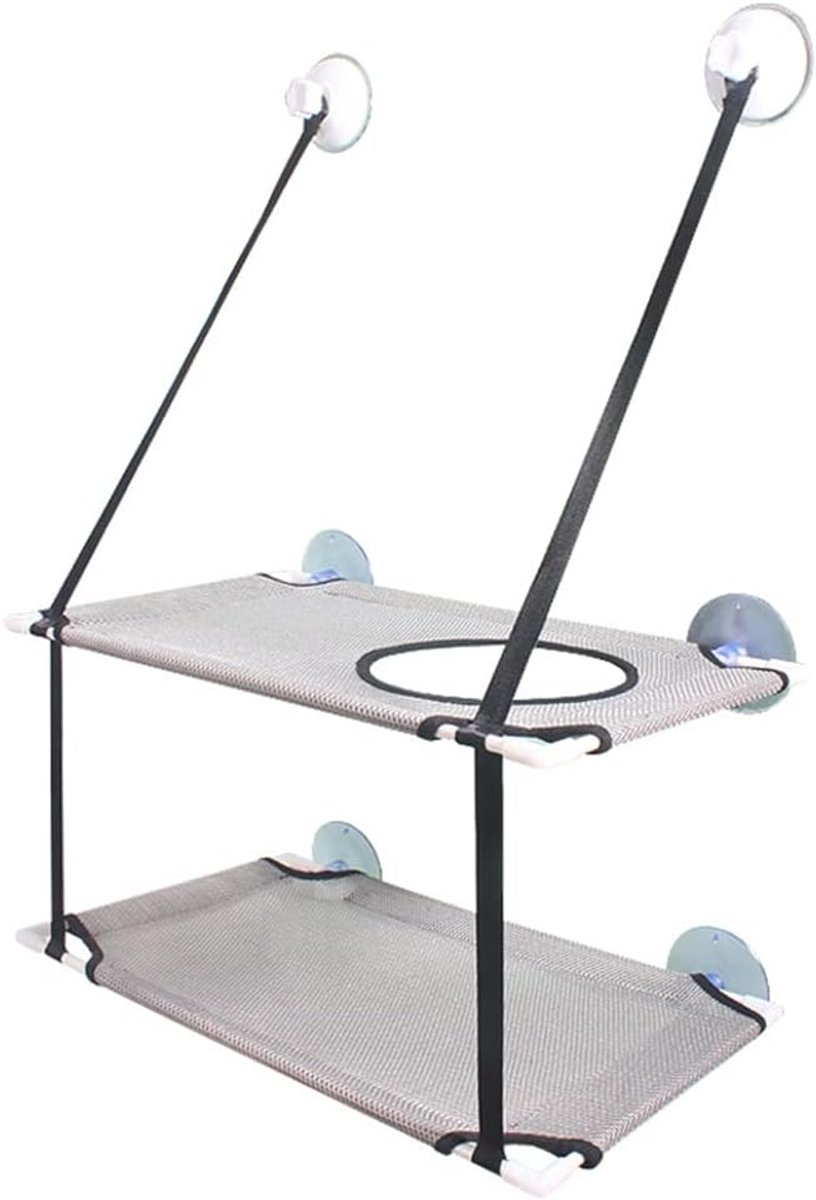 Kattenhangmat Dubbellaags - Hangmat voor Katten - Ontspanning voor Katten - Ruimtebesparend Eenvoudig - 51 x 31 x 65 cm