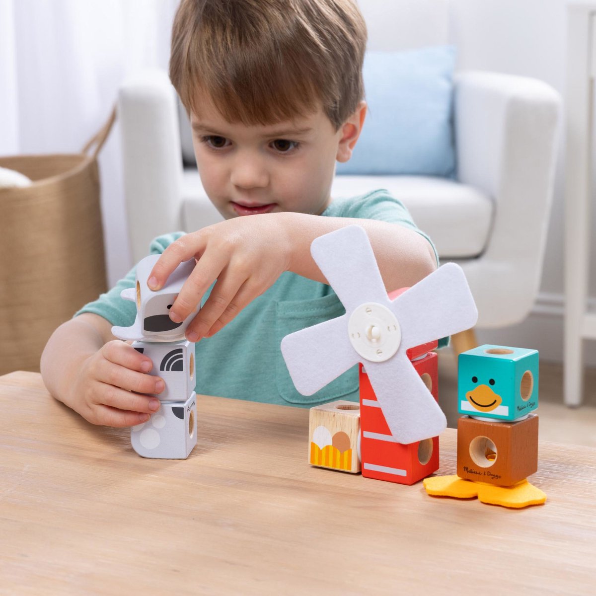Melissa & Doug – Blockables™ Boerderijdieren – 360° bouwen — afbeelding 8