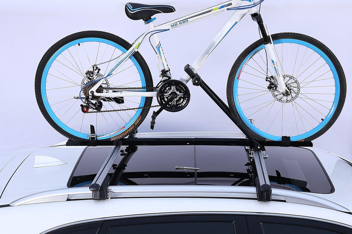 Fietsendragers Dak - Fietsdragers Auto - Fiets Transport - Set van Twee - 15 kg Laadvermogen - Zwart van Merkloos