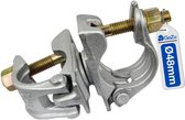 GeZu Impex Steigerkoppeling Ø 48 x 48 mm | SW | Set van 1 Elektrolytisch Verzinkt Draaikoppeling 360° voor Steigerbuis
