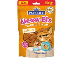 Park Life Meow-Bix Katten Snacks – Zalm & Kip – Met Kattenkruid – Graanvrij – 100% Natuurlijk – Ovengebakken – 150g