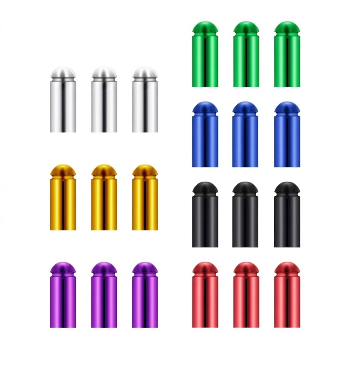 Multikleur dart flight beschermers set - aluminium dart flight beschermers voor heren en dames - dart flight protector voor bescherming en 90 graden vormcorrectie van dart flights - dart accessoires - set van 21 stuks
