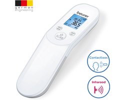 Beurer FT 85 Thermometer lichaam – Koortsthermometer – Baby & Volwassene – Meten omgevings- en oppervlaktetemperatuur – Digitaal – Infrarood – Contactloos – Hygiënisch – Smiley symbolen – 60 Geheugenplaatsen – Medisch gecertificeerd – 5 Jaar garantie
