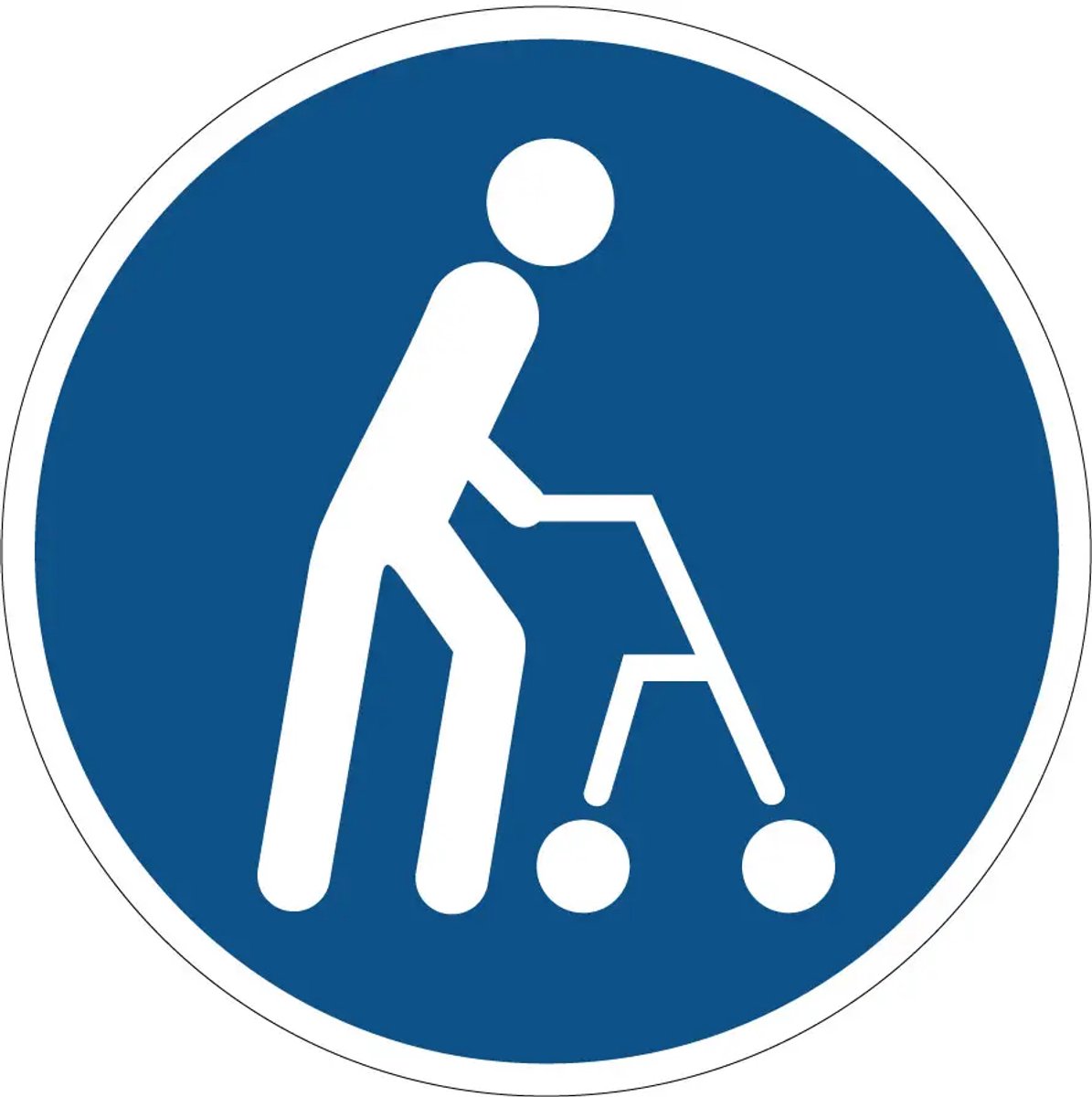 Mobiliteitsbeperking prioriteit sticker | 20 cm