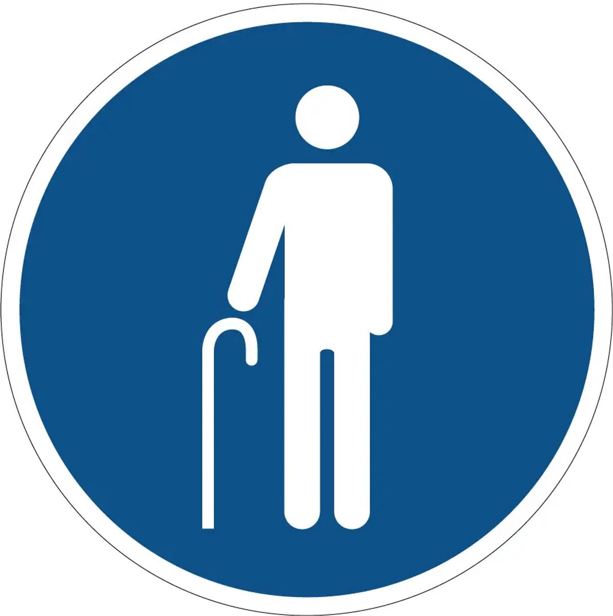 Ouderen prioriteit sticker | 40 cm