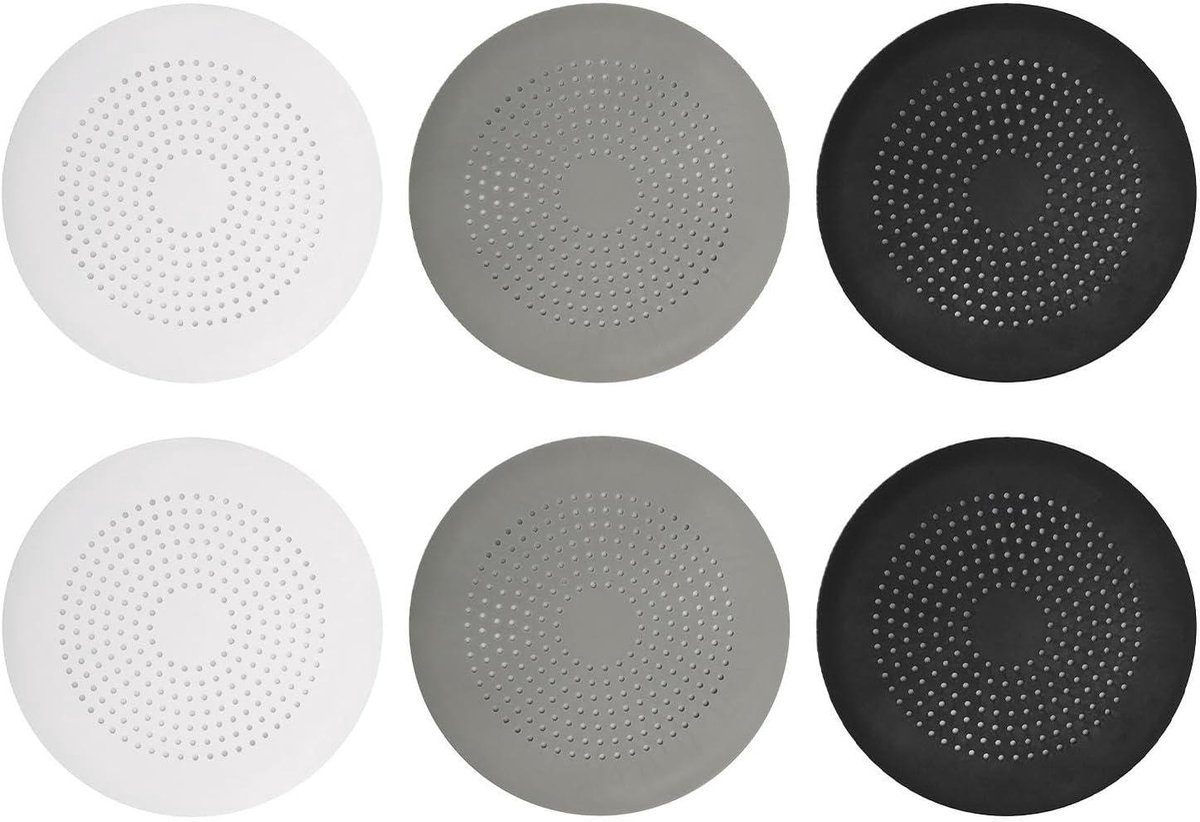 Afvoerbescherming - Afvoerfilter - Verstopping voorkomen - Zacht en duurzaam - 6 stuks - Zwart