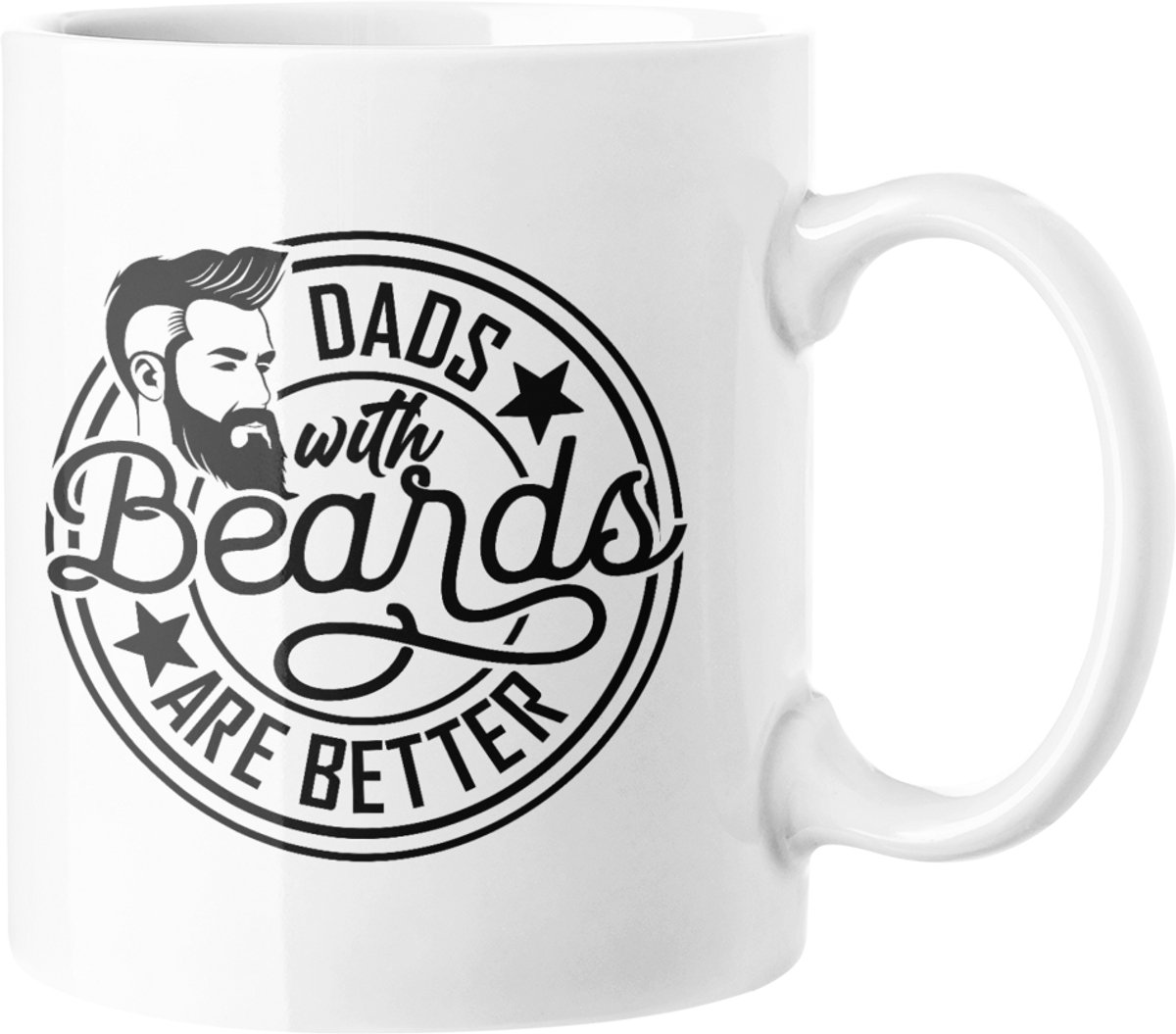 Mok 'Dads with Beards Are Better' - Grappige Baardige Vader Koffiekop Cadeau
