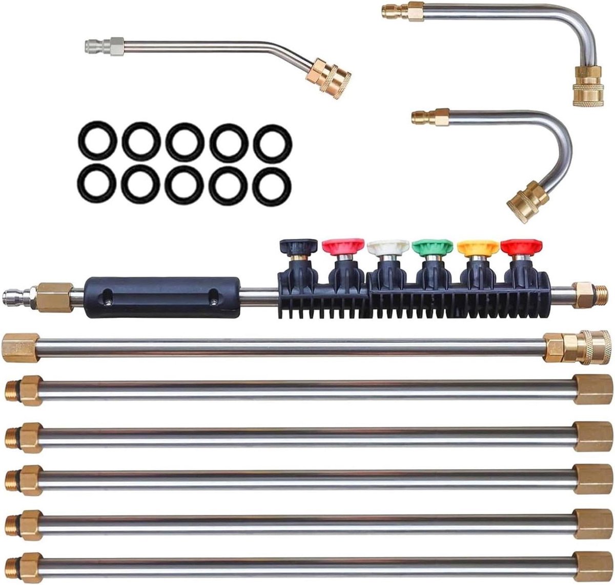 Gootreinigingsset - Gootreiniger Verlenger - Dakgoten Schoonmaken - Veilig Werken Zonder Ladder - 45 x 16 x 6 cm - Metaal