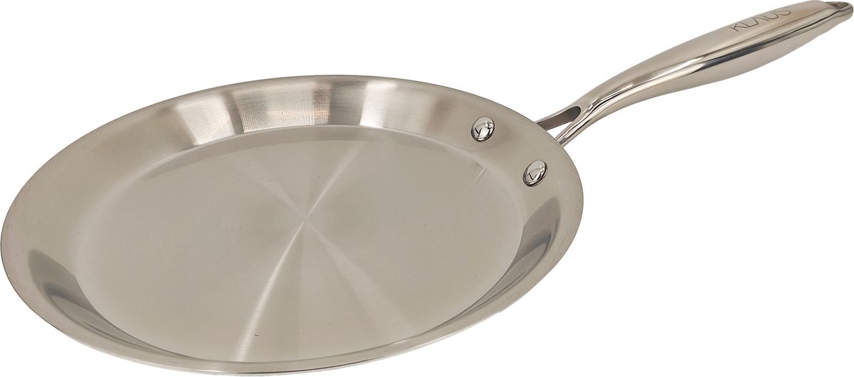 KLAUS Triply Pannenkoekenpan - 24 cm - Zonder PFAS - Inductie – RVS
