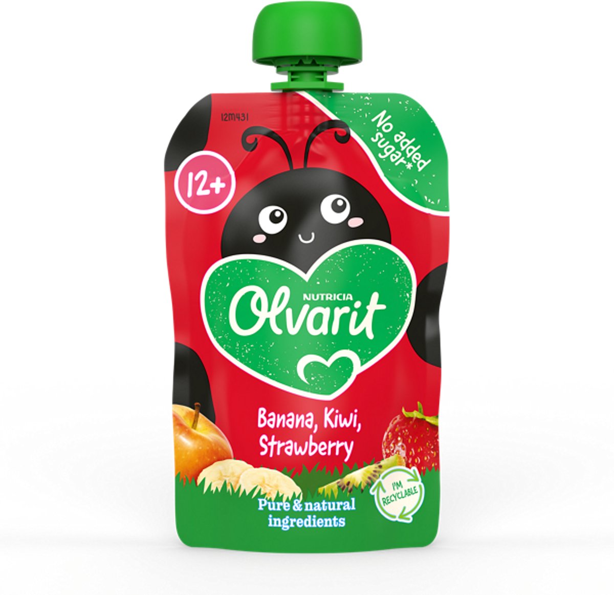 Bol.com Olvarit Knijpfruit 12+m Aardbei Banaan Kiwi 100 gr aanbieding