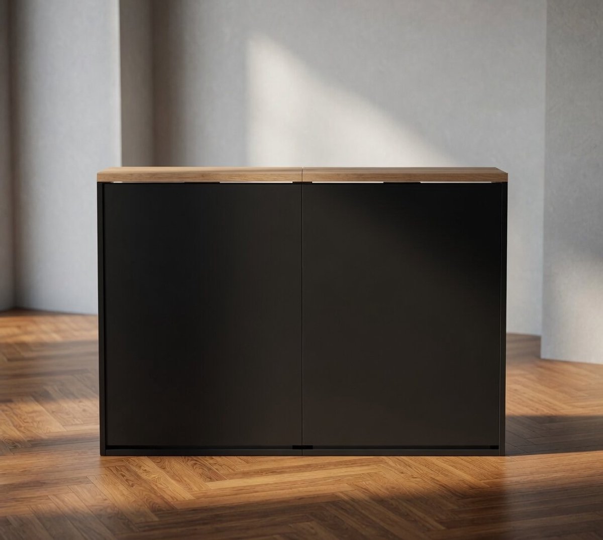 2 x Narrow Shoe Cabinet with 2 Flaps, Space Saving Shoe Rack with 4 Shelves, Shoe Cabinet for Hallway, Corridor, Wardrobe 60 x 23 x 80.5 cm, Black-Ganeey