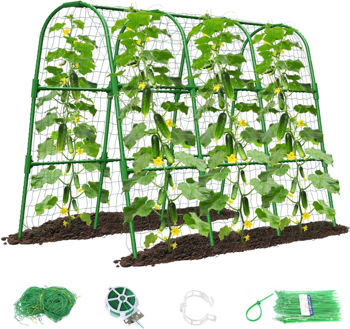 HEZIVO® Klimrek Planten - Trellis - Plantensteun Klimplanten - Komkommerrek - Stabiele U-vorm