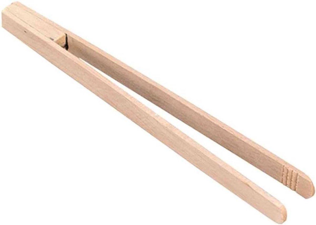 Barbecuetang Hout - Keukentang Grill - Buiten Koken - Zelfverend Ontwerp - 40 cm - Bruin