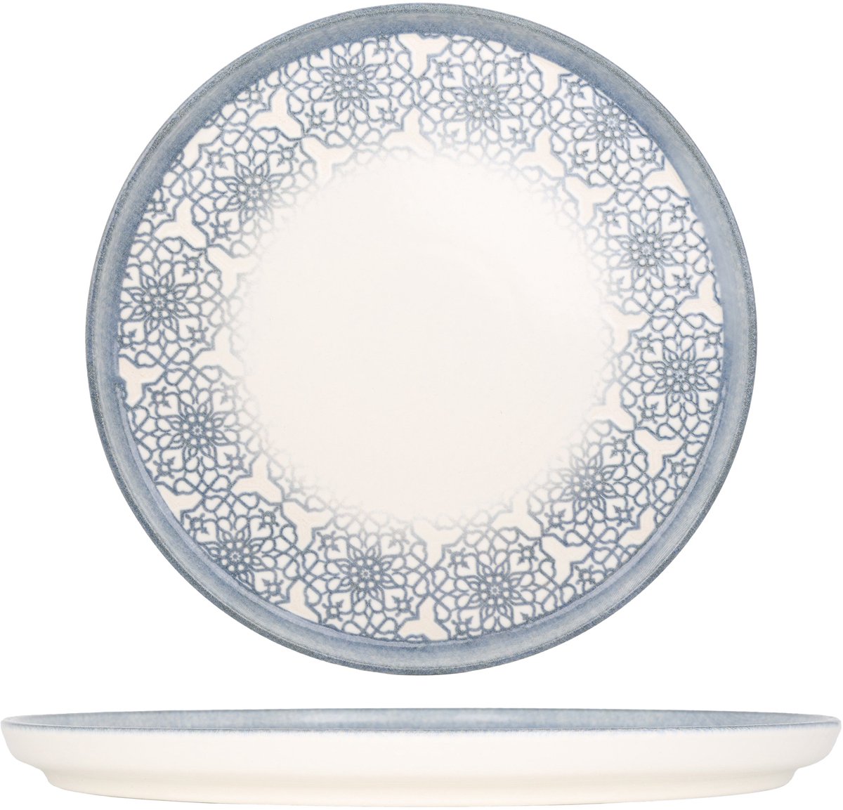 Kütahya Porselen Dinerbord - Casa Blue - Porselein - 27 cm - set van 6
