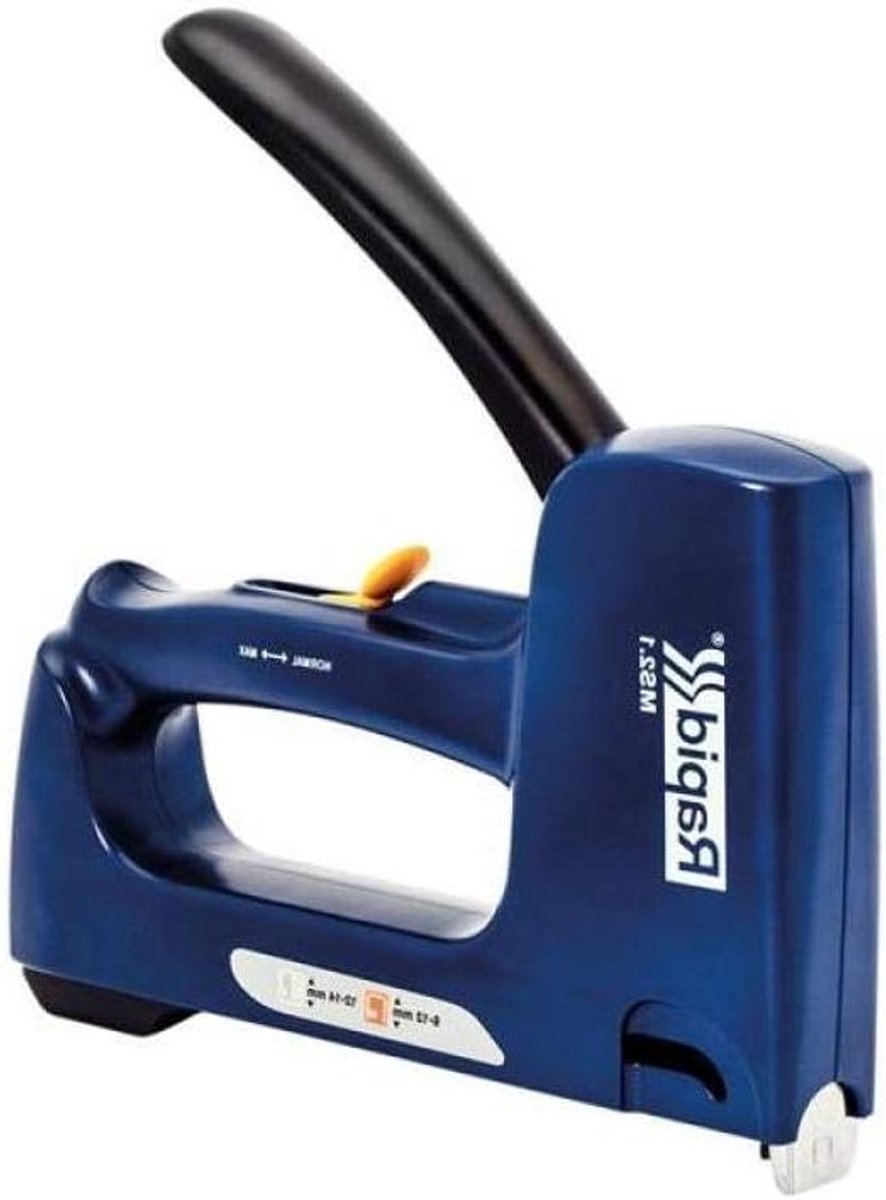 Handtacker - Nietpistool Tacker - Klusmateriaal Bevestigen - 2-Niveaus Dikte Instelling - 6-14mm - Blauw