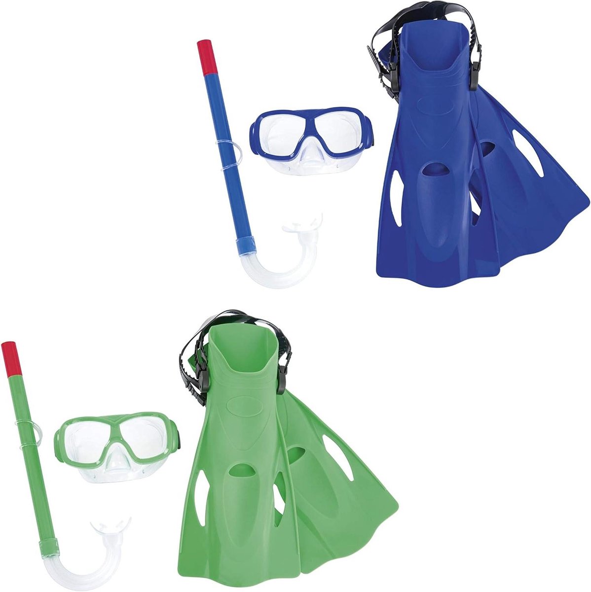Duikset Kinderen - Snorkel Set - Watersport Plezier - UV Bescherming Lenzen - Maat 37-41 - Meerkleurig