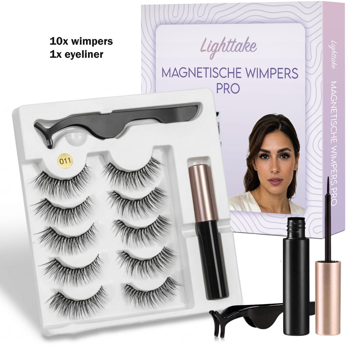 LightTake - Magnetische Wimpers Pro - Herbruikbaar - Zonder Lijm - Natuurlijke look
