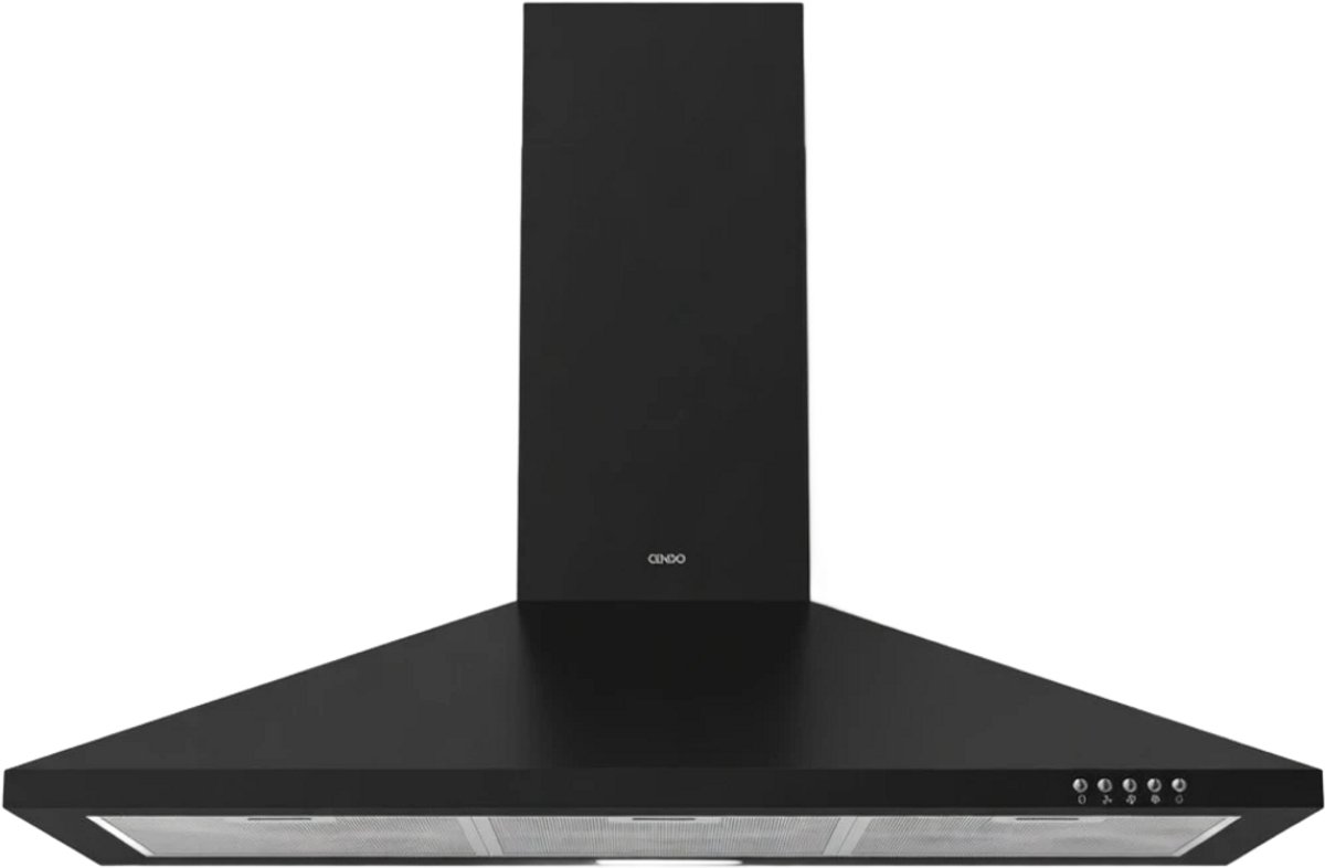 CENDO BMB5390PDZ - Wand Afzuigkap - 90 cm - Piramide - Zwart