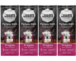 Bialetti Moka Delicato gemalen koffie - 4x 250 gram