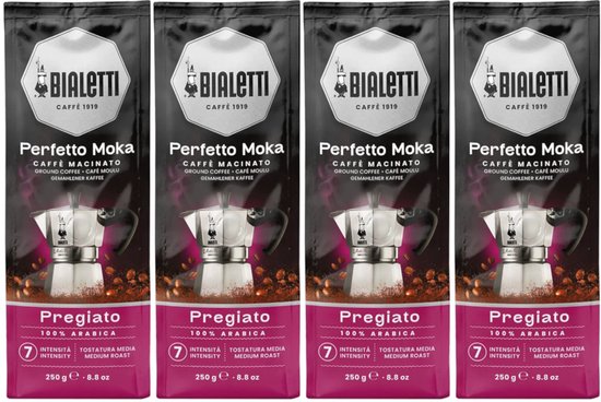 Café moulu Bialetti Moka Delicato - 4x 250 grammes