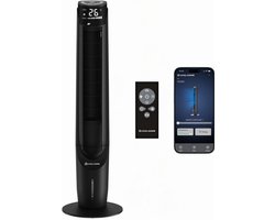 CoolHome AC2208 Aircooler- Luchtkoeler met draaifunctie – Afstandsbediening en App – Incl. Koelelement – 107 CM – Dimbaar LED scherm – Zwart