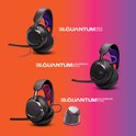 Vergelijking van drie JBL Quantum gaming headsets: 250, 650 Wireless en 950 Wireless.