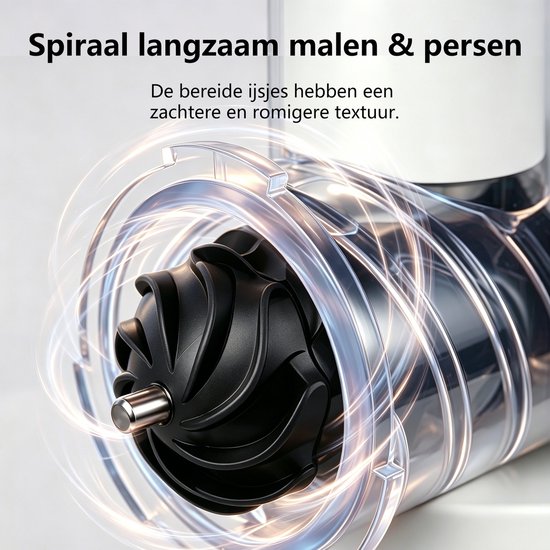 IJsjesmaker Machine - Huishoudelijke Keuken IJsmachine - Fruit Kegel Bevroren Dessert Maker - DIY Handmatige Zelfgemaakte Zomerhitte Verlichting IJs & Yoghurt Machine - Wit - 1 Stuk — afbeelding 3