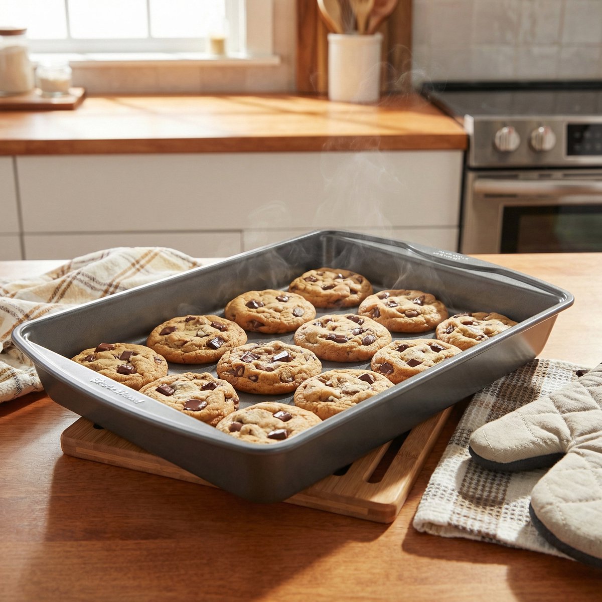 Baker's Secret Classic Line Bakplaat S - Ovenbakplaat Met Antiaanbaklaag - Rechthoekige Ovenschaal 38,6 x 24,2 cm - Bakvorm Voor Oven en Grill [BS10005-S]