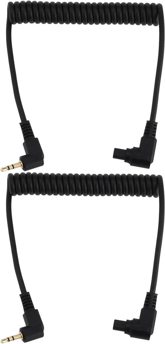 2 Stuks 2.5mm naar C3 Timer Afstandsbediening Sluiter Kabel voor Canon 7D 6D 5D 5DII 5DIII Camera's, Professionele Fotografie Accessoires, Verlengkabel voor Camera's