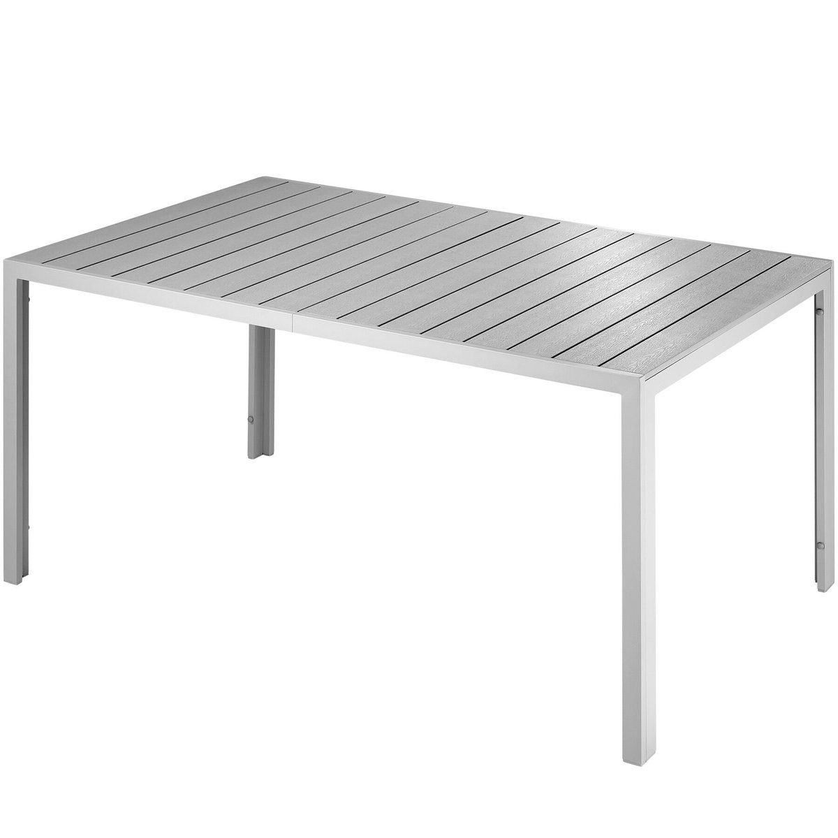 tectake® Tuintafel - 150 x 90 x 74,5 cm - Weerbestendig - Verstelbare pootjes - Aluminium 