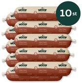WOOOF Honden worsten Vis - Vers Vis natvoer - Houdbare worsten hondenvoer - Zalm/Haring/Kabeljauw - 10x 800gram
