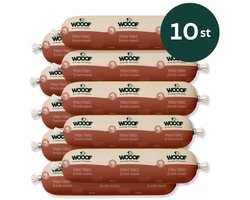WOOOF Honden worsten Vis - Vers Vis natvoer - Houdbare worsten hondenvoer - Zalm/Haring/Kabeljauw - 10x 800gram