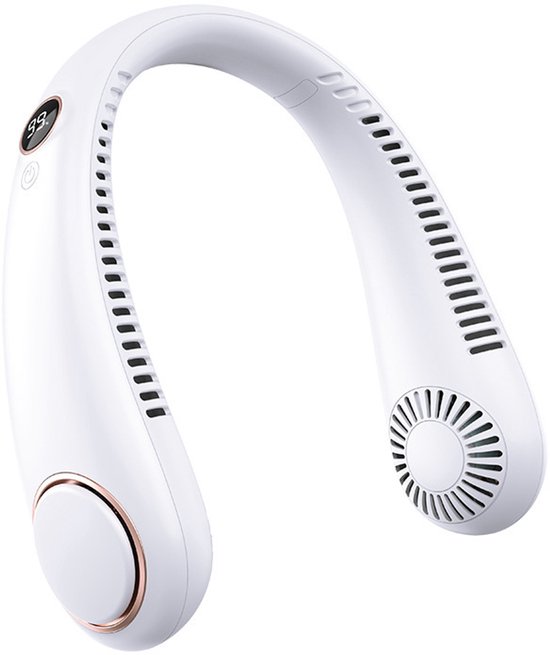 Draagbare USB Neusventilator Oplaadbaar 360° Koeling 3 Snelheden Stil Lichtgewicht Neck Fan