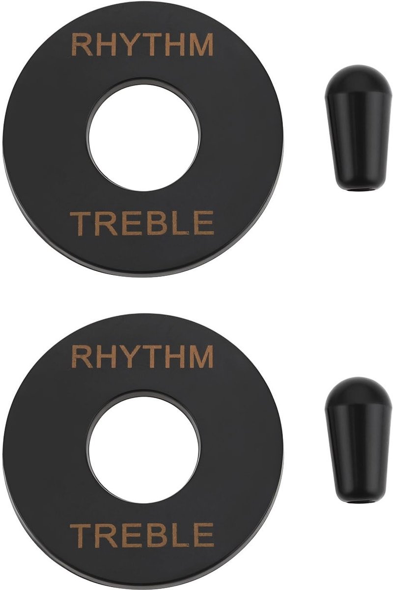 Allecto - Rocker Switch Tips - 3.5mm 3-Way Schakelaar - Zwart - Voor Epiphone Les Paul - Geschikt voor elektrische gitaren - Kleur zwart