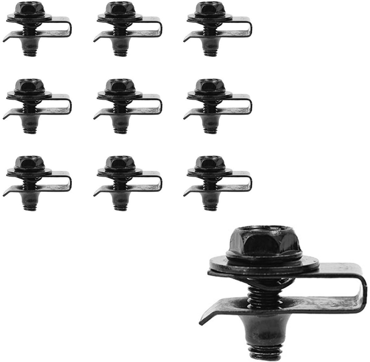 Allecto - M6 Metal U Nut Set - 10 Stuks - Sterke Bevestiging - Geschikt voor Auto's en Huishoudelijke Apparaten - Duurzaam Materiaal - Betrouwbare ...