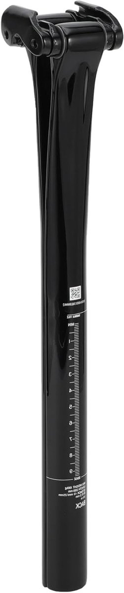Verstelbare Fiets Zadelpennen 27.2x330mm van Koolstofvezel met 12mm Offset en Glanzend Zwart Design voor Optimaal Comfort en Prestaties