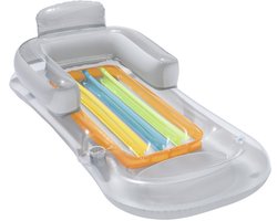 Luchtbedden - Opblaasbare - Drijfstoel - Drijvende - Waterhangmat - Luchtmatras Zwembad - Zwevend Waterhangmat met Armleuningen en Rugleuning - Herbruikbare Zwembad Lounge Bed voor Zomer Ontspanning - 161x84cm